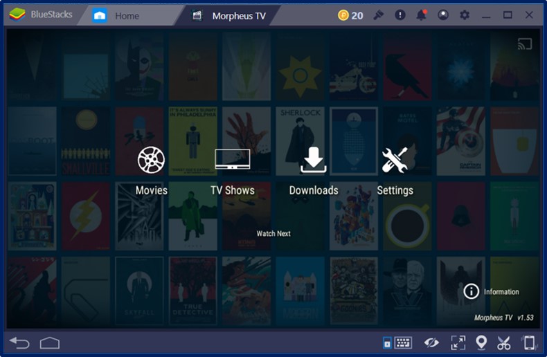 morpheus tv on bluestacks 