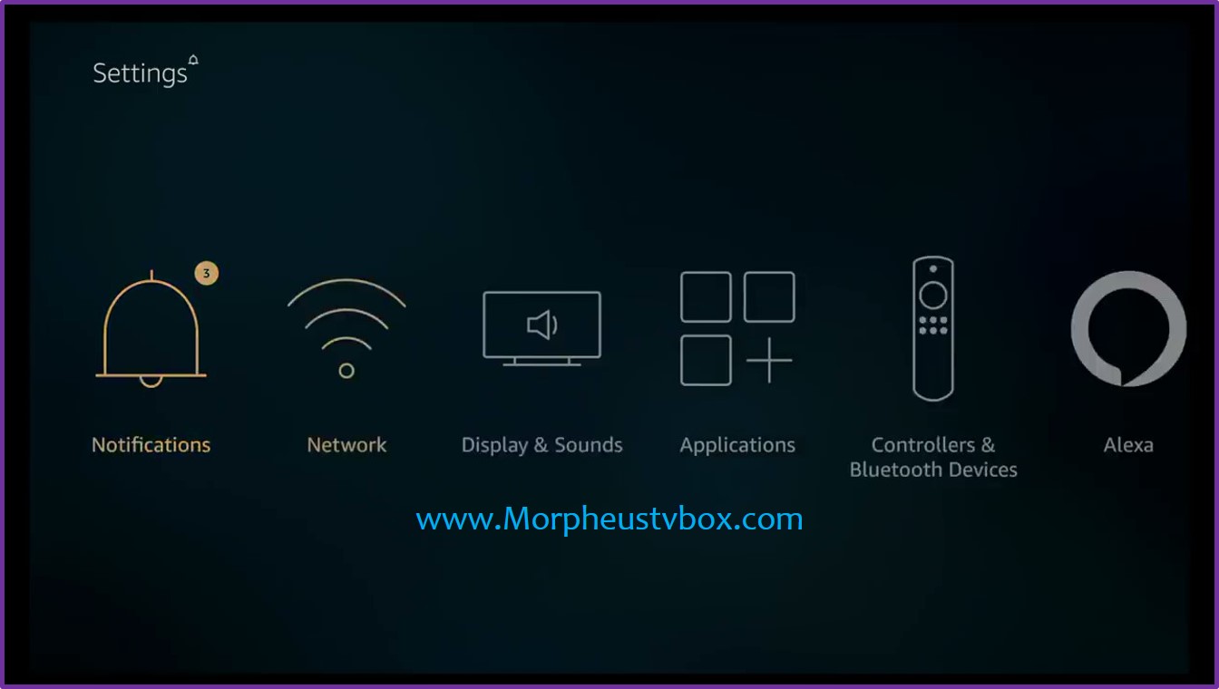 morpheus tv fire stick settings